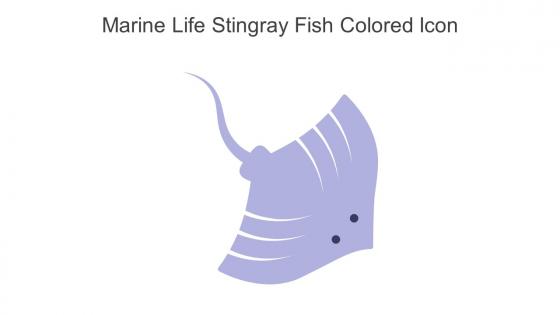 Marine Life Stingray Fish Colored Icon In Powerpoint Pptx Png And Editable Eps Format