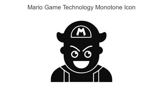 Mario Game Technology Monotone Icon In Powerpoint Pptx Png And Editable Eps Format