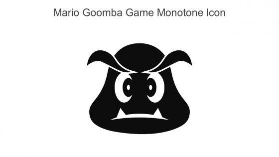 Mario Goomba Game Monotone Icon In Powerpoint Pptx Png And Editable Eps Format