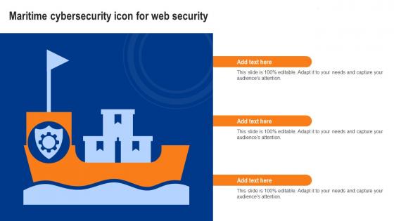 Maritime Cybersecurity Icon For Web Security