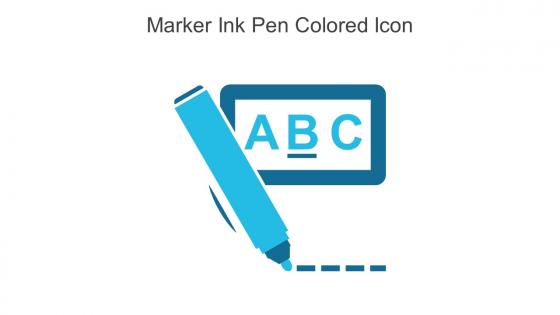 Marker Ink Pen Colored Icon In Powerpoint Pptx Png And Editable Eps Format