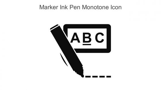 Marker Ink Pen Monotone Icon In Powerpoint Pptx Png And Editable Eps Format