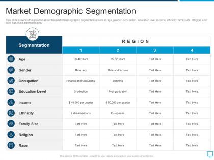 Market demographic segmentation overview of regional marketing plan