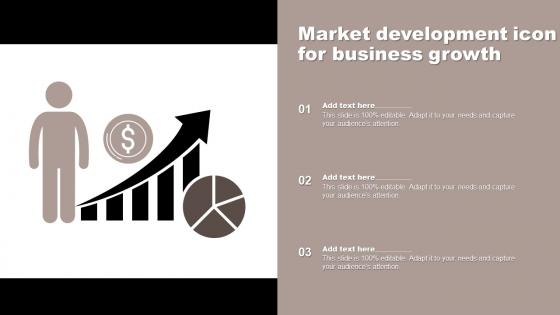 Market Development Icon For Business Growth