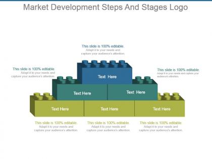 Market development steps and stages logo ppt examples slides