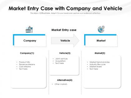 Market entry case with company and vehicle