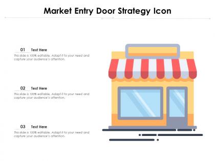 Market entry door strategy icon