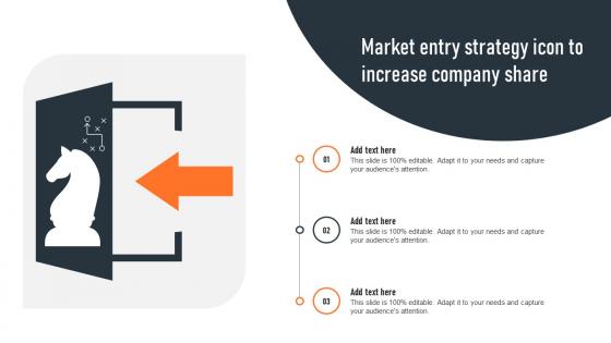 Market Entry Strategy Icon To Increase Company Share