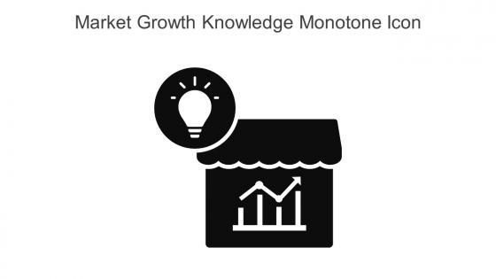 Market Growth Knowledge Monotone Icon In Powerpoint Pptx Png And Editable Eps Format