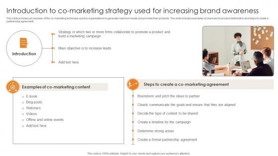 Market Penetration For Business Introduction To Co Marketing Strategy Used For Increasing Strategy SS V