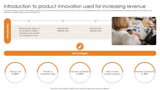 Market Penetration For Business Introduction To Product Innovation Used For Increasing Strategy SS V