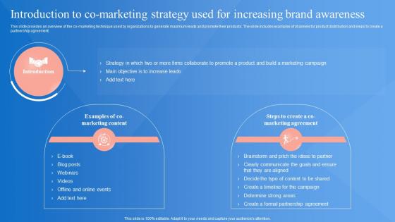 Market Penetration Strategy Introduction To Co Marketing Strategy Used For Increasing Strategy SS V