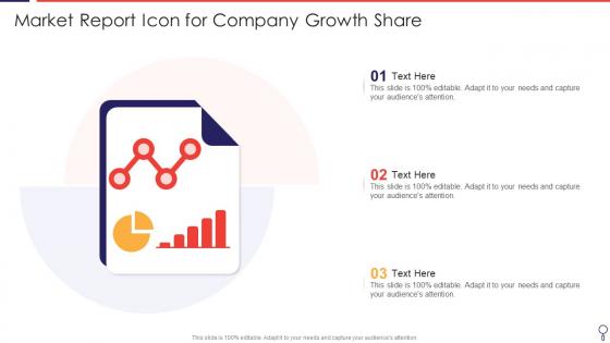 Market Report Icon For Company Growth Share