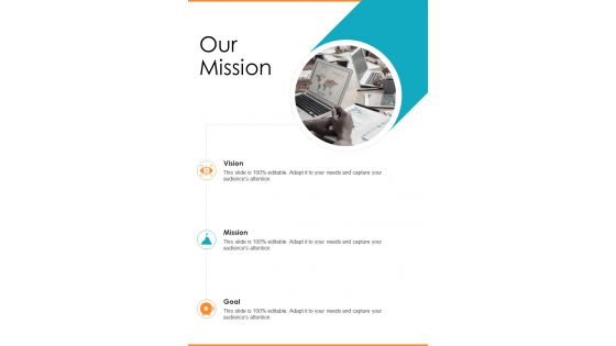 Market Research Proposal Template Our Mission One Pager Sample Example Document