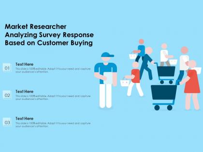 Market researcher analyzing survey response based on customer buying