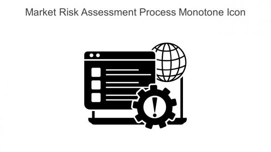 Market Risk Assessment Process Monotone Icon In Powerpoint Pptx Png And Editable Eps Format