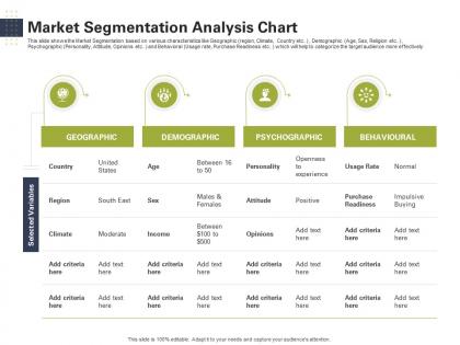 Market segmentation analysis chart raise start up capital from angel investors ppt microsoft