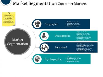 Market segmentation consumer markets powerpoint layout