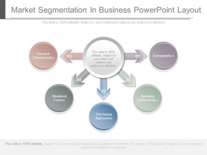 Market segmentation in business powerpoint layout
