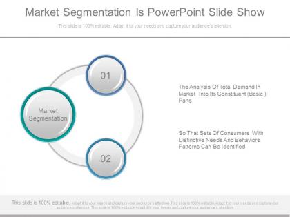 Market segmentation is powerpoint slide show