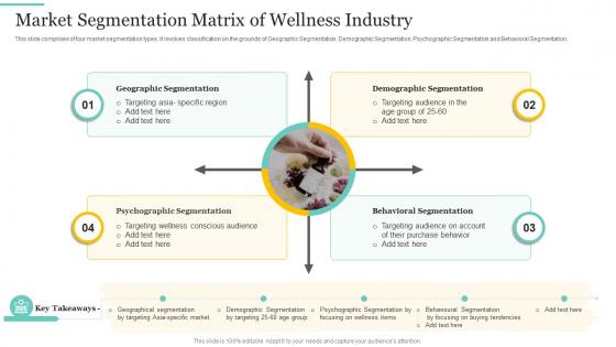 Market Segmentation Matrix Of Wellness Industry