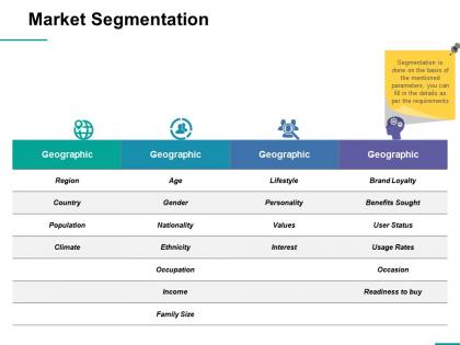 Market segmentation ppt professional format ideas
