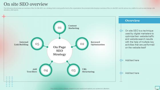 Market Segmentation Strategy For B2B And B2C Business On Site SEO Overview Ppt File Model