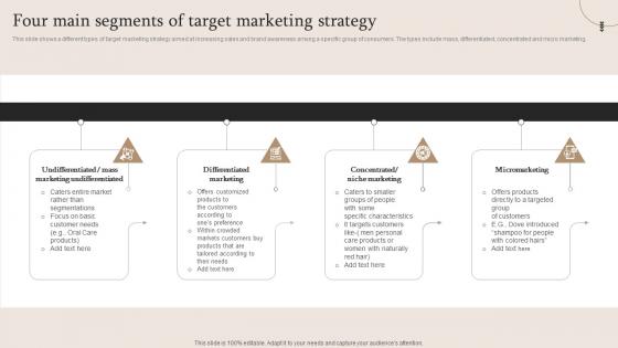 Market Segmentation Strategy Four Main Segments Of Target Marketing Strategy MKT SS V
