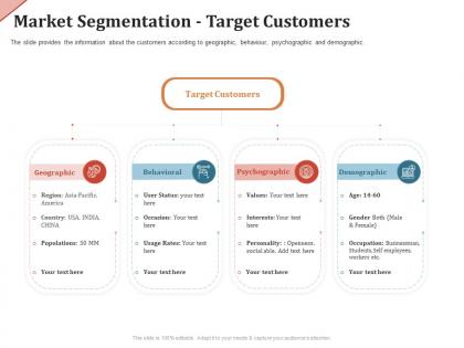 Market segmentation target customers occasion ppt powerpoint presentation summary icons