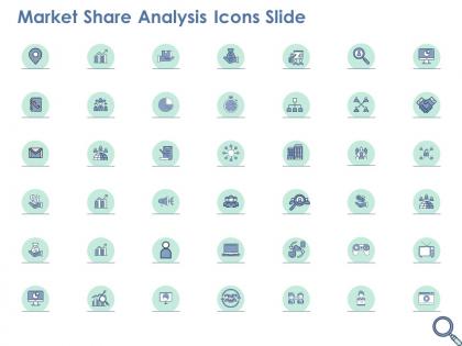 Market share analysis icons slide ppt powerpoint presentation visual aids infographic