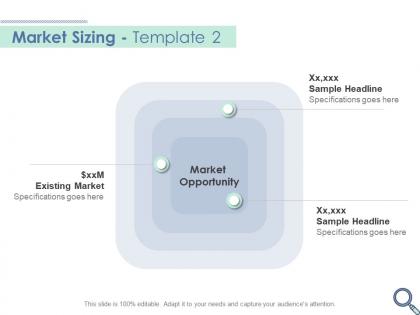 Market sizing template opportunity ppt powerpoint presentation visual aids portfolio