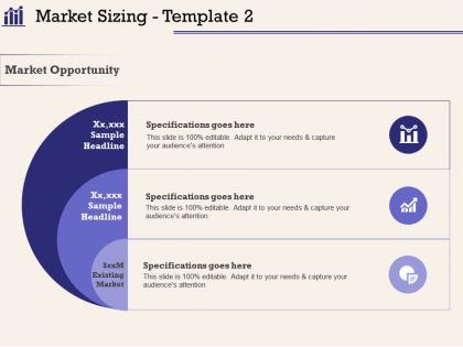 Market sizing template specifications ppt powerpoint presentation ideas vector