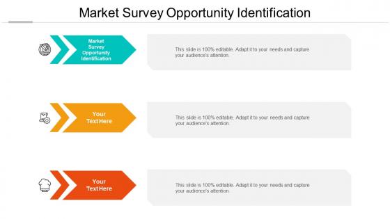 Market survey opportunity identification ppt powerpoint presentation model tips cpb