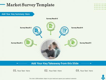 Market survey template key summary powerpoint presentation portrait