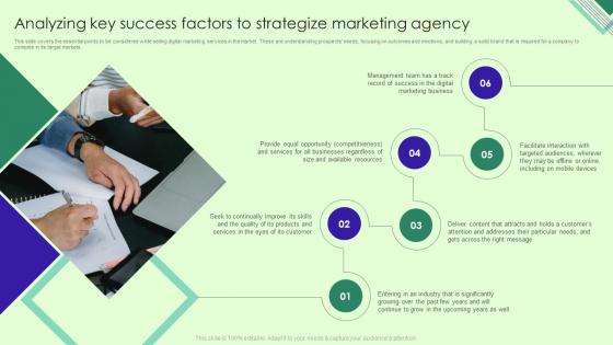 Marketing Agency Business Plan Analyzing Key Success Factors To Strategize Marketing Agency BP SS