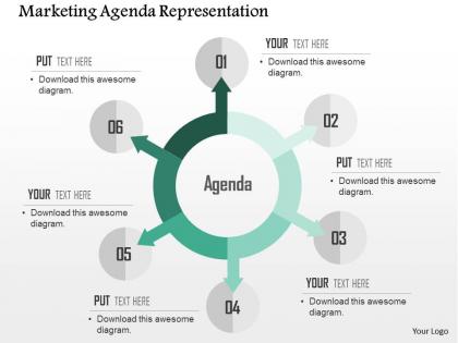 Marketing agenda representation flat powerpoint design