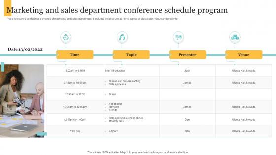 Marketing And Sales Department Conference Schedule Program