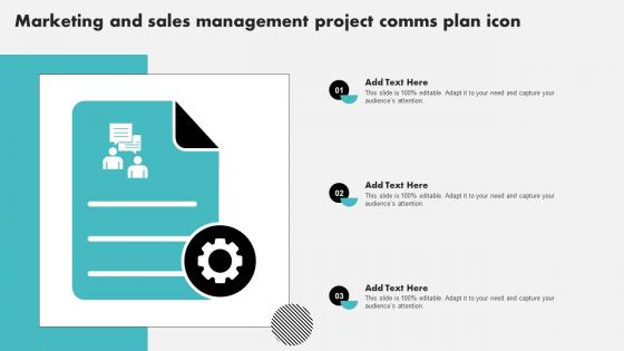 Marketing And Sales Management Project Comms Plan Icon