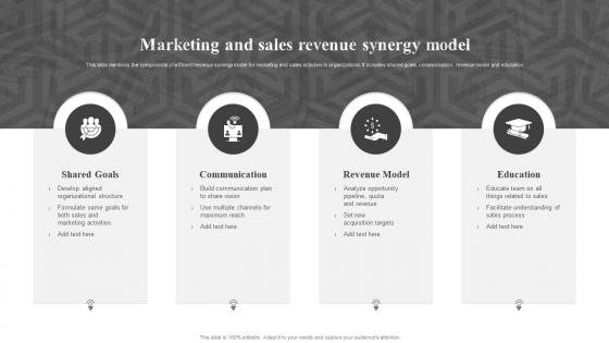 Marketing And Sales Revenue Synergy Model