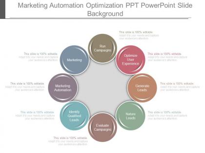 Marketing automation optimization ppt powerpoint slide background