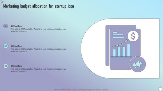 Marketing Budget Allocation For Startup Icon