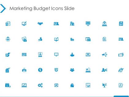Marketing budget icons slide finance ppt powerpoint presentation slides background images