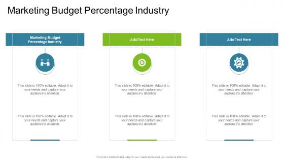 Marketing Budget Percentage Industry In Powerpoint And Google Slides Cpb
