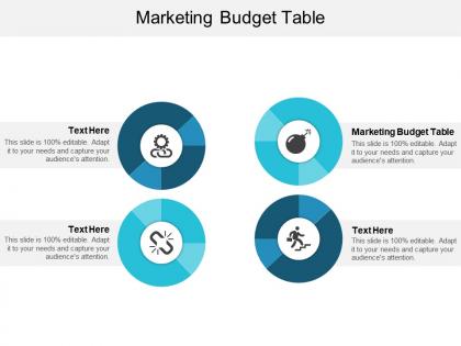 Marketing budget table ppt powerpoint presentation portfolio pictures cpb