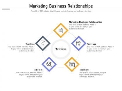 Marketing business relationships ppt powerpoint presentation ideas layout cpb