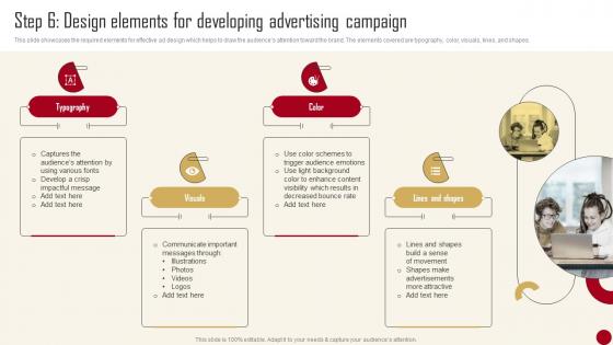 Marketing Campaign Guide For Customer Step 6 Design Elements For Developing Advertising Campaign