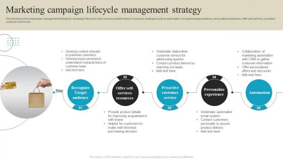 Marketing Campaign Lifecycle Management Strategy