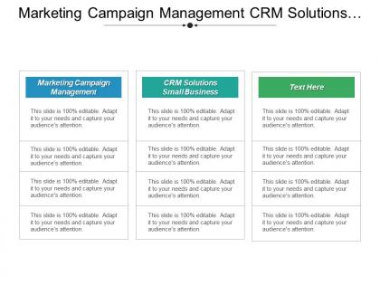 Marketing campaign management crm solutions small businesses popular crm cpb