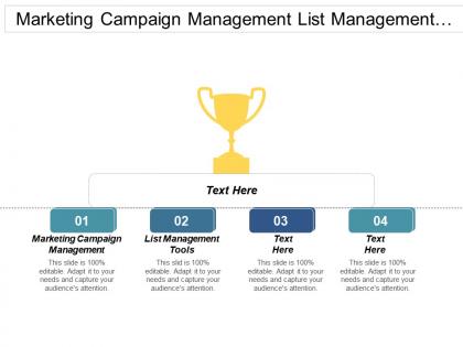 Marketing campaign management list management tools task management cpb