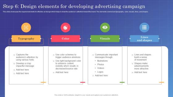 Marketing Campaign Management Step 6 Design Elements For Developing Advertising MKT SS V